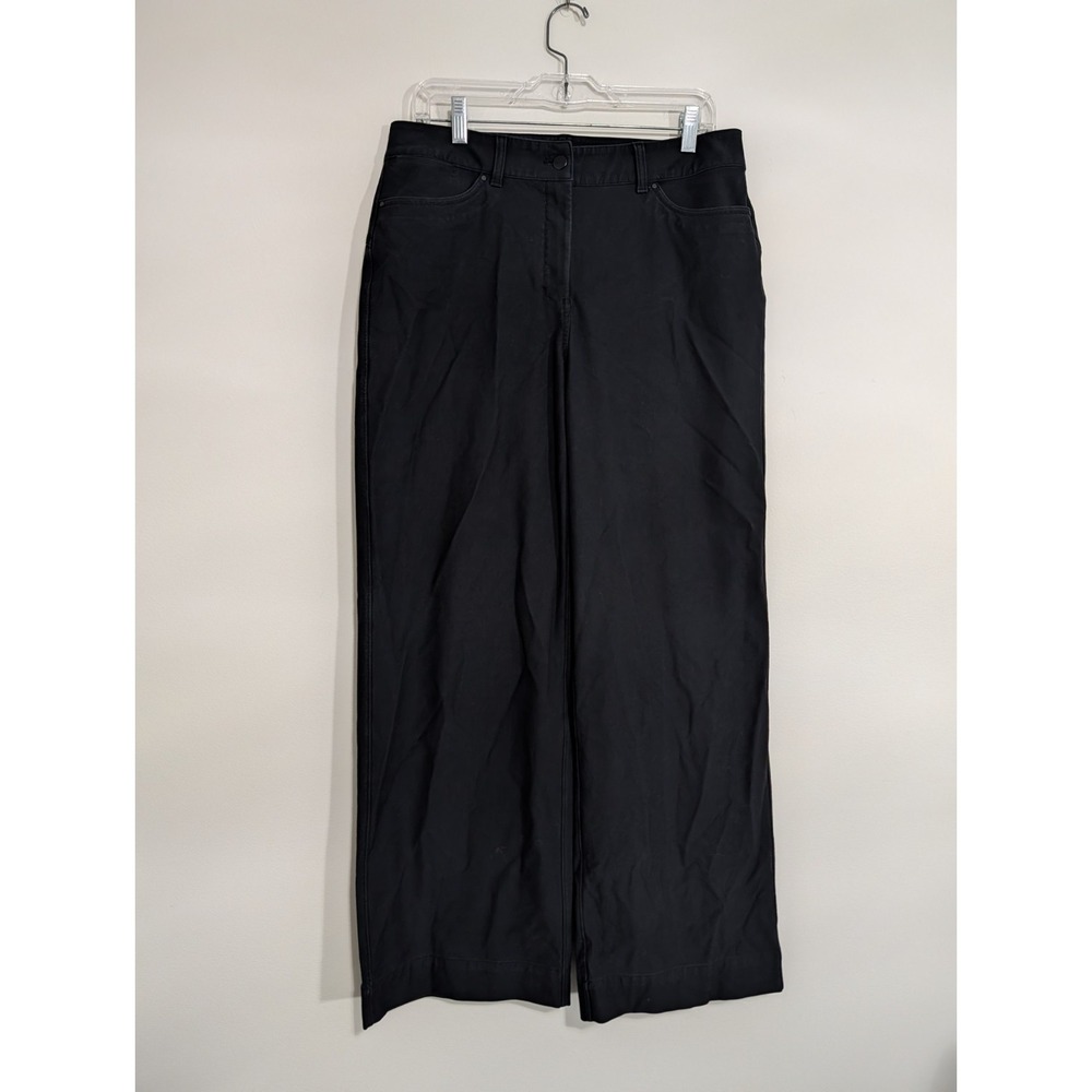 Lululemon City Sleek 5 Pocket Wide Leg Pants Women's 30 High Rise Black LW5ENJS